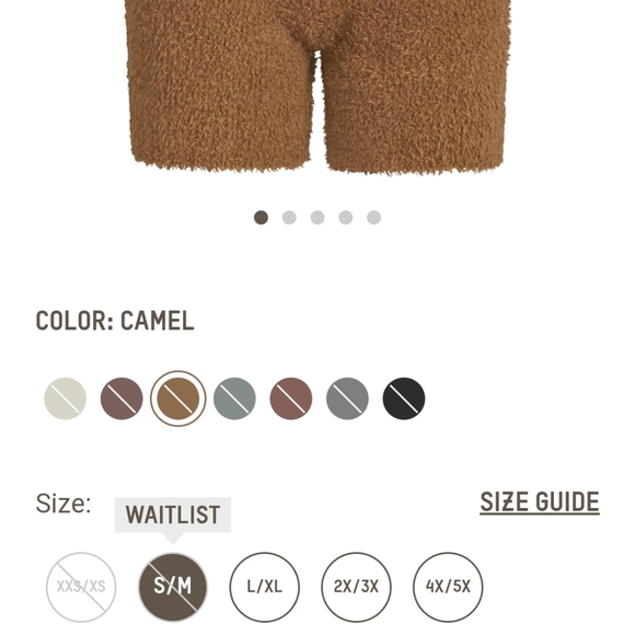 SKIMS Camel Cozy Knit Shorts Sleep Lounge Kim Kardashian Tan Brown - Picture 2 of 10